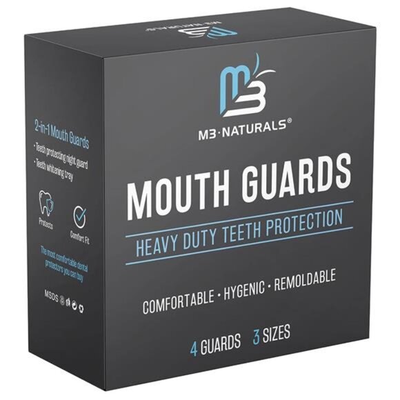 Mouth Guard for Grinding & Clenching Teeth BPA Free 4 Guards for Adults & Kids - Picture 1 of 7
